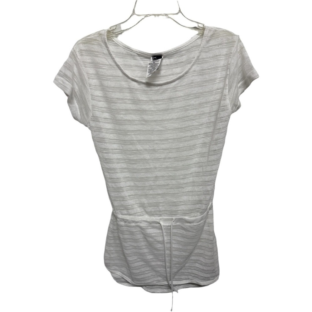 Oakley Swim Coverup Semi Sheer White Short Sleeve Size Medium Vacation Beach